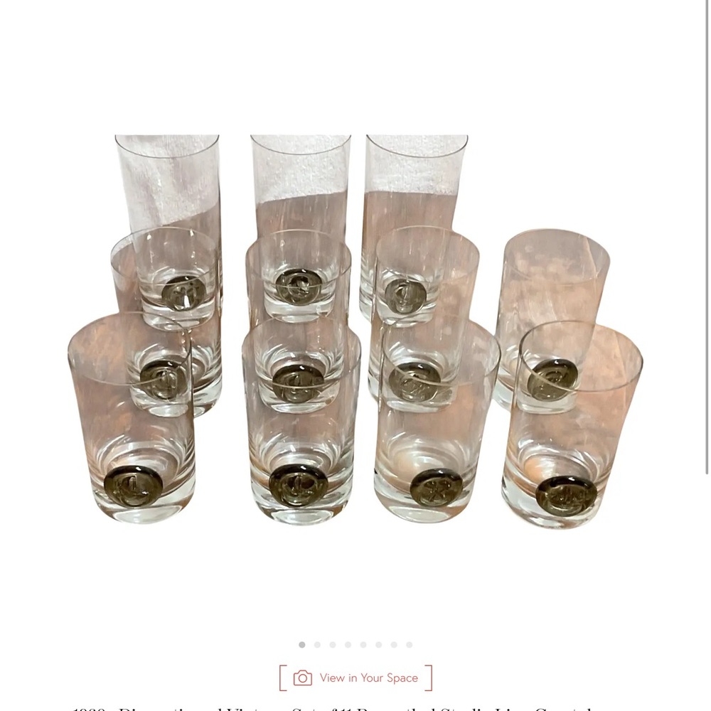 Rosenthal Crystal Glasses with Gold Accents